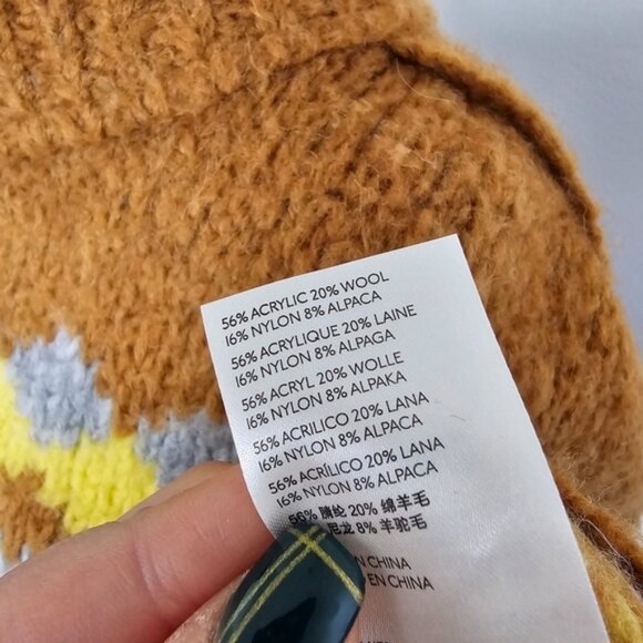 Free People "Alpine" Mock Neck Sweater in "Cinnamon Toast Combo" - Picture 9 of 9